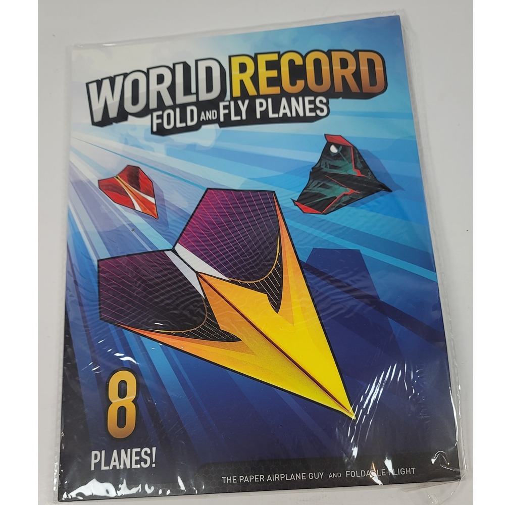 World Record Fold and Fly Planes Kit John Collins Paper Airplane Guy 8 Models